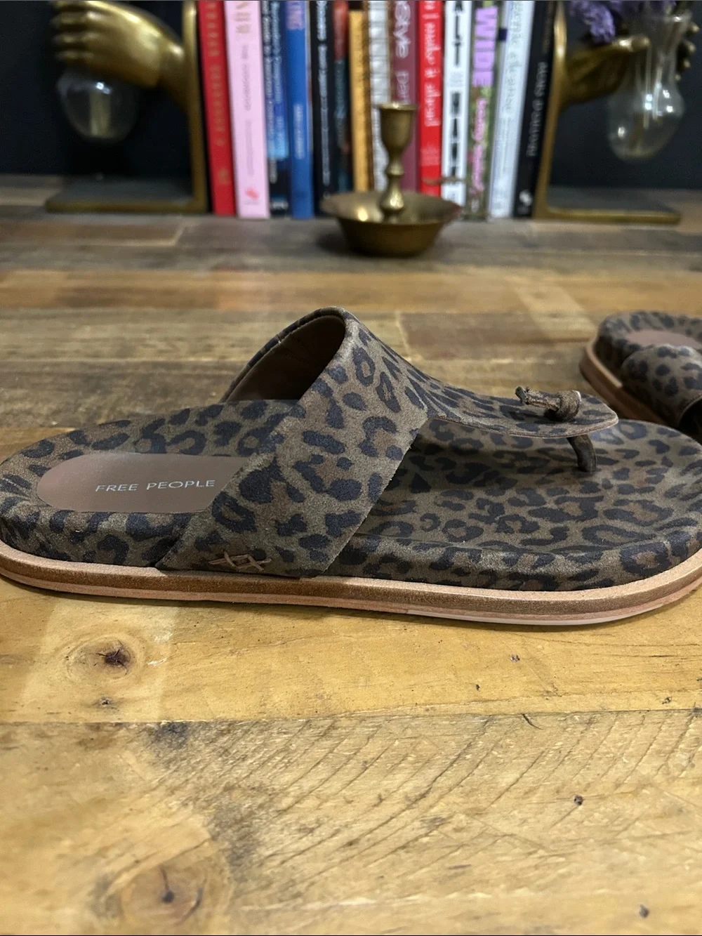 Free People Leopard Print Sandals
